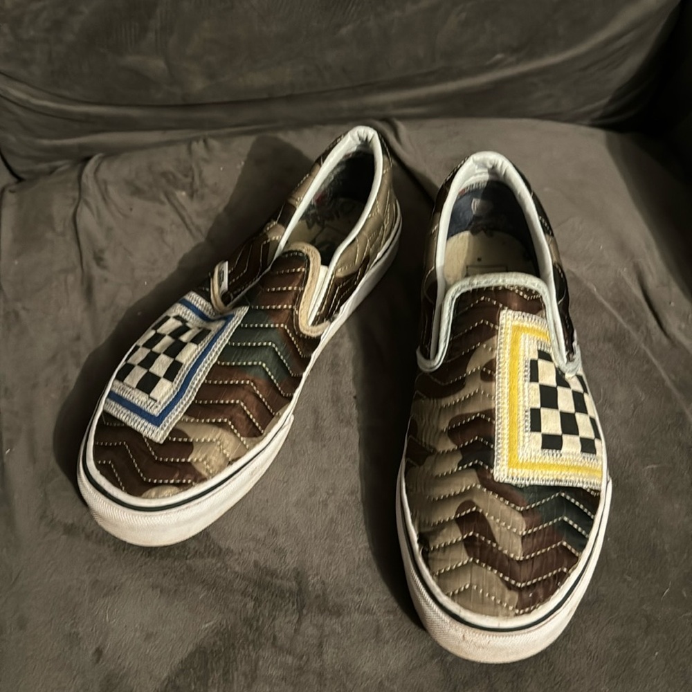 Camo and race Vans